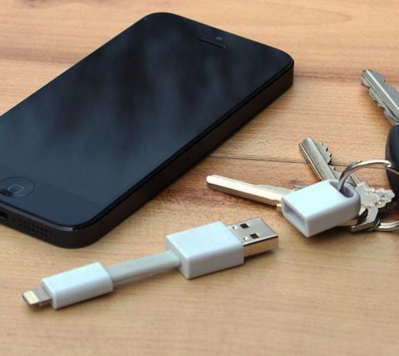 USB iPhone lightining charger for keychain